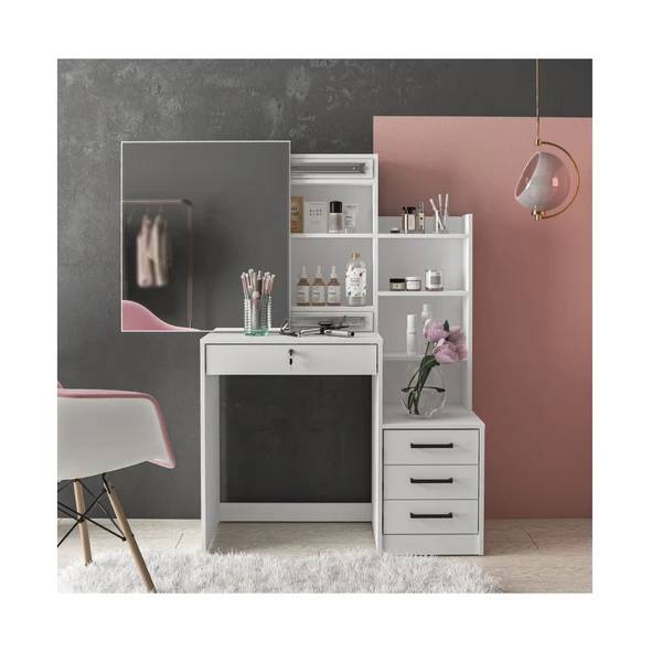 Modern Bedroom Vanity Table with Mirror