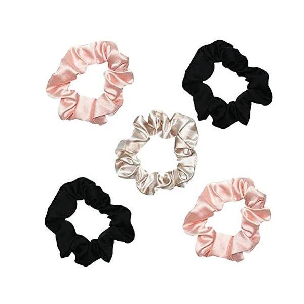 Satin Hair Scrunchies for Women - 5 Pack