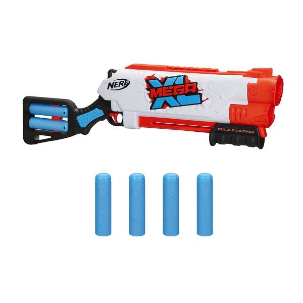 Nerf Mega XL Double Crusher Blaster w/ 4 Whistler Darts