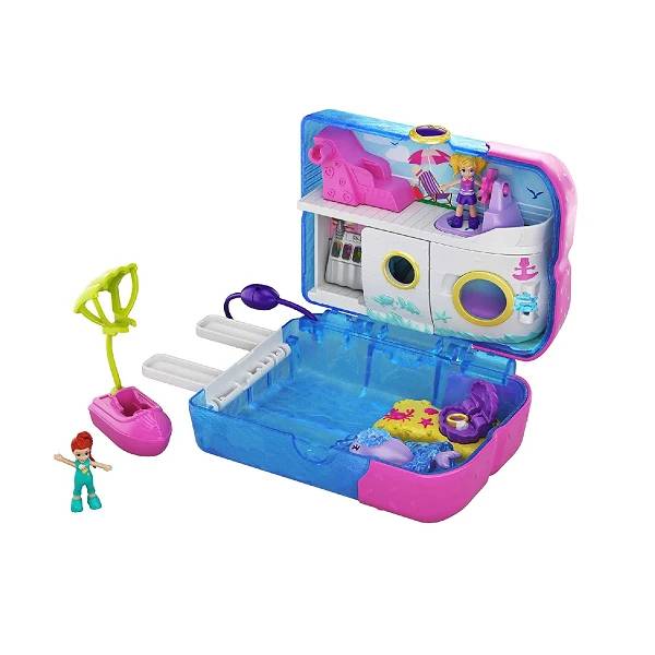 Polly Pocket Sweet Sails Cruise Ship Compact with Fun Reveals