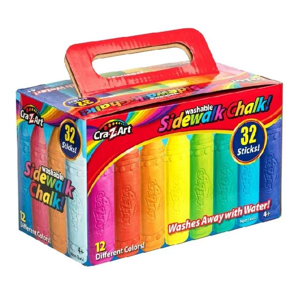 32-Count Cra-Z-Art Washable Sidewalk Chalk