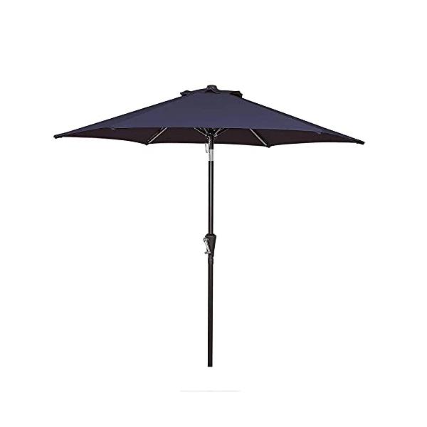 Hepoe 7.5′ Patio Umbrella With Push Button Tilt/Crank