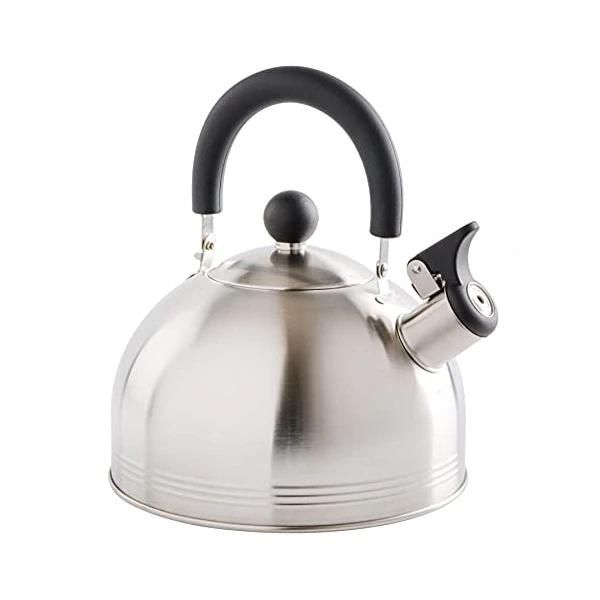 Mr. Coffee Carterton Stainless Steel Whistling Tea Kettle, 1.5-Quart