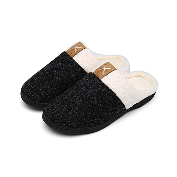 Memory Foam Comfort Fuzzy Plush Slippers