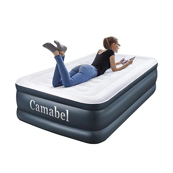 Camabel 18" Double High Twin Air Mattress w/ Built-in Pump