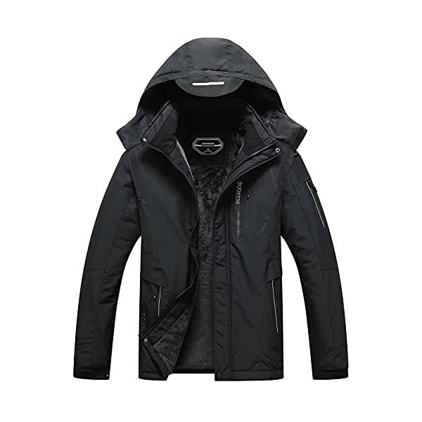 Men's Waterproof Ski Jacket Warm Winter Snow Coat Hooded Raincoat