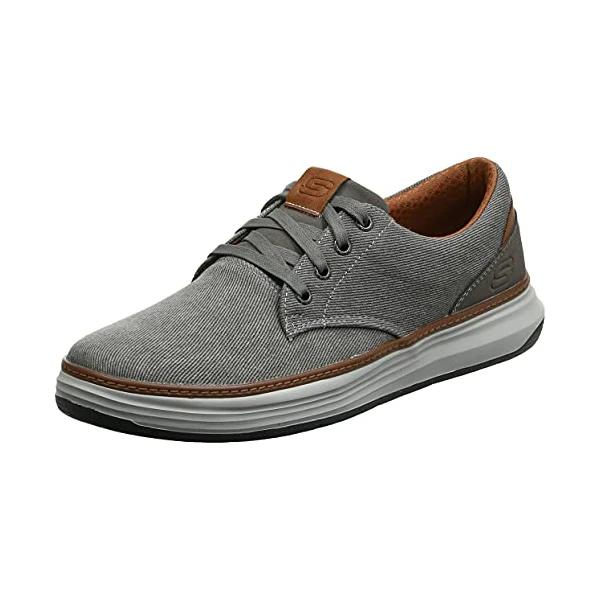 Men's Skechers Moreno Canvas Oxford Shoes in Beige