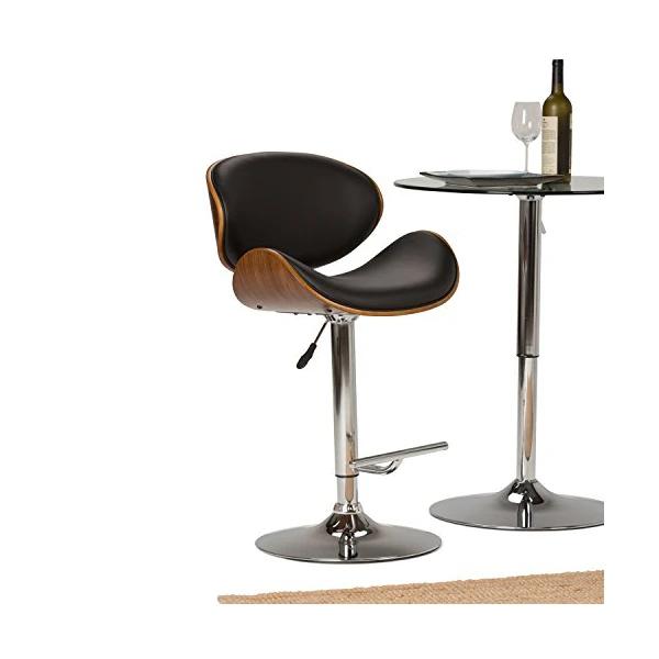 Simpli Home Marana Bentwood Gas Lift Bar Stool