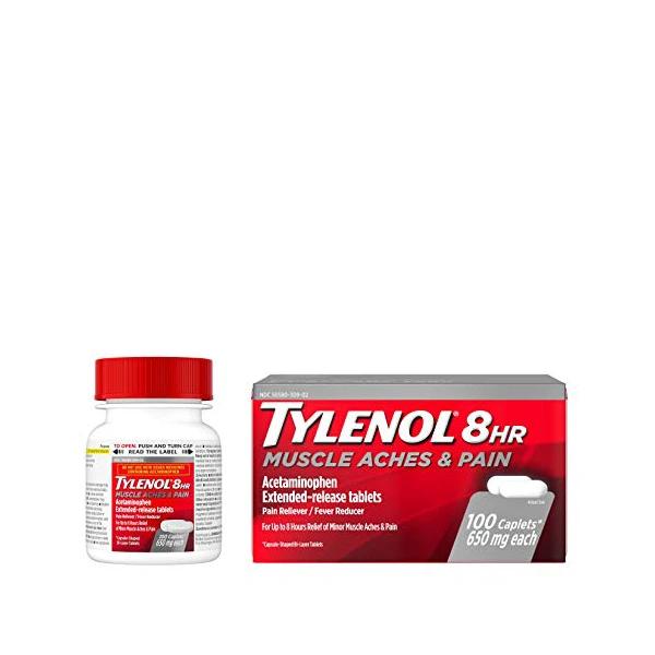 100-Ct Tylenol 8 Hour Muscle Aches & Pain Acetaminophen Tablets