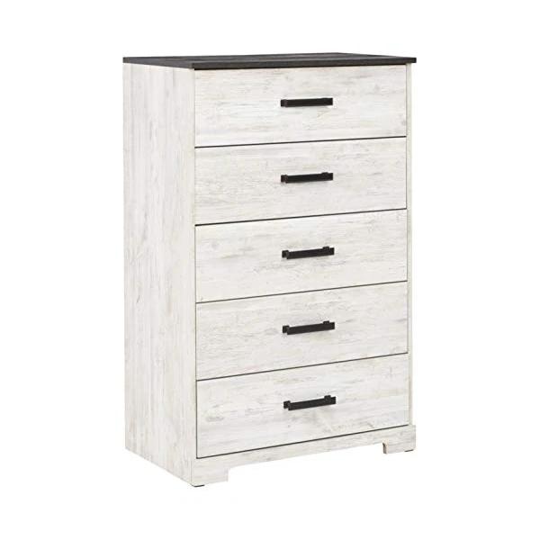 Signature Design by Ashley Shawburn Modern Farmhouse 5-Drawer Chest of Drawers