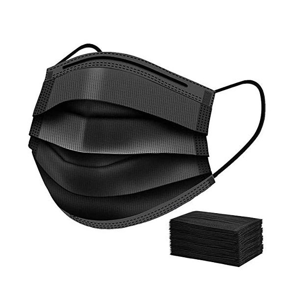 50-Pack of 3-Ply Face Covers with Elastic Ear Loops Breathable Filter