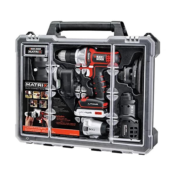 BLACK+DECKER Cordless Drill Combo Kit with Case, 6-Tool