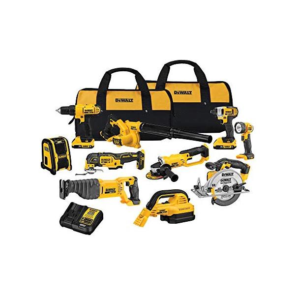 DEWALT 20V Max Cordless Drill Combo Kit, 10-Tool