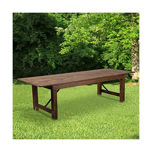 Flash Furniture Hercules 9-Foot Solid Pine Folding Farm Table