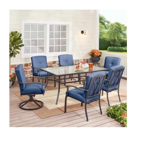 Mainstays Belden Park 7 Piece Patio Dining Set (2 Colors)
