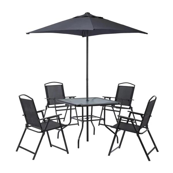 6 Piece Patio Outdoor Dining Set (5 Colors)