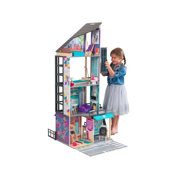 KidKraft 26 Piece City Life Wooden Dollhouse