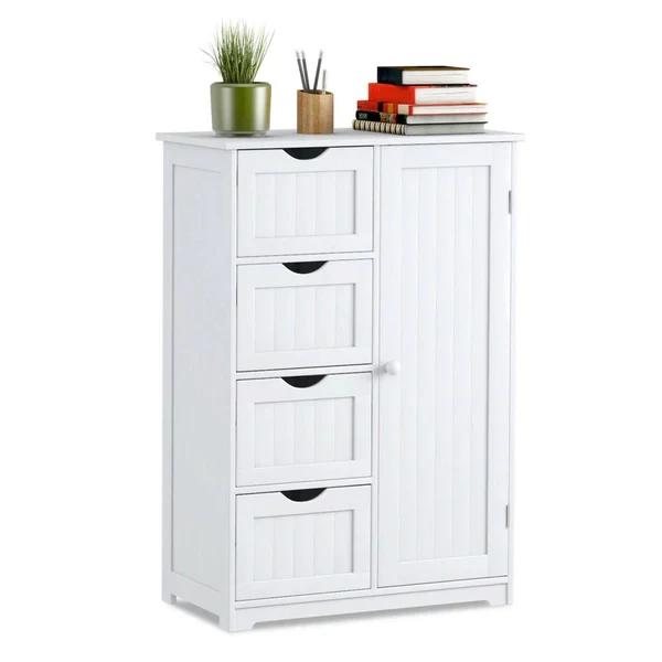 Wooden 4 Drawer Bathroom Cabinet Storage
