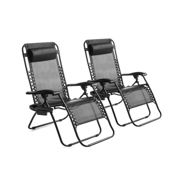Set of 2 Mainstays Zero Gravity Chair Loungers (5 Colors)