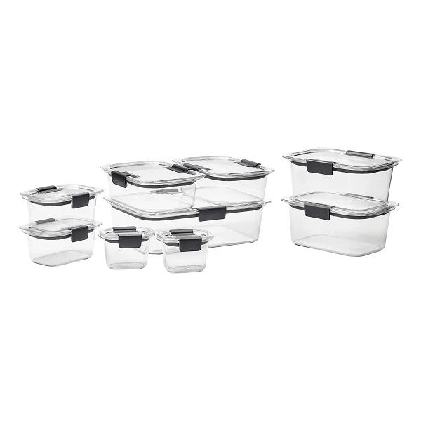 Rubbermaid Brilliance 18 Pc Clear Tritan Food Storage Set