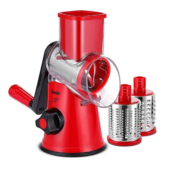 Kitchen Mandoline Vegetable Slicer and Cheese Grater with 3 Interchangeable Blades