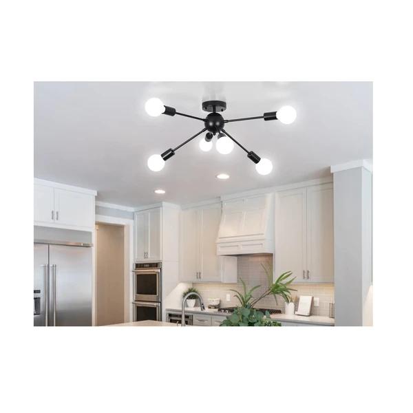 Sputnik Chandeliers Semi Flush Mount Ceiling 6 Light