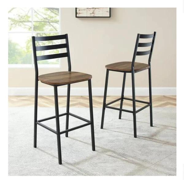 2 Logan Reclaimed Barnwood Stools
