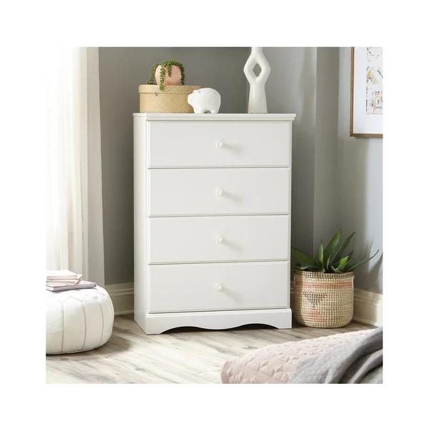 Sauder Storybook 4-Drawer Dresser, Soft White Finish