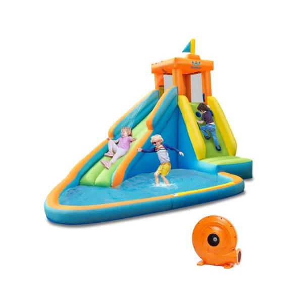 Kids Bounce House Castle Splash Water Pool With 740 Watt Blower