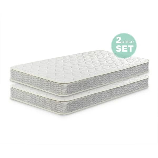 Set of 2 Zinus Comfort 6" Twin Innerspring Mattresses