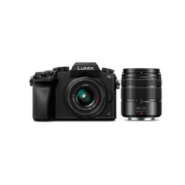 Panasonic Lumix G7 Mirrorless Camera with 14-42mm and 45-150mm Lenses