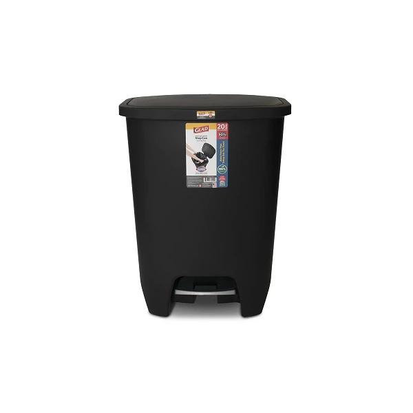 GLAD 20 gal Plastic Kitchen Step On Garbage Can