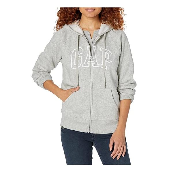 GAP Women's Logo Hoodie Hooded Full Zip Sweatshirt