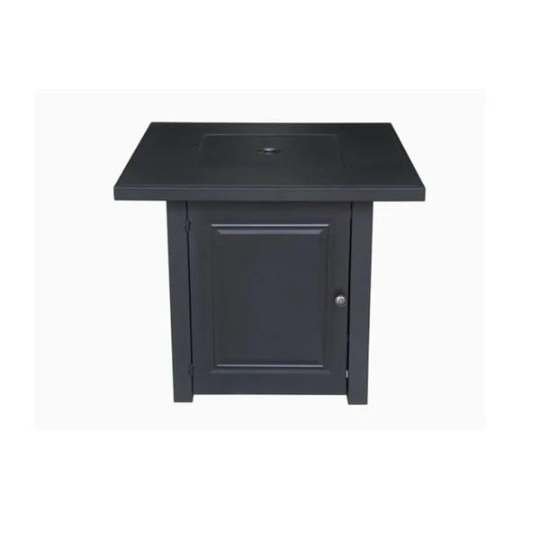 Hiland 28" Matte Black Propane Fire Pit Table