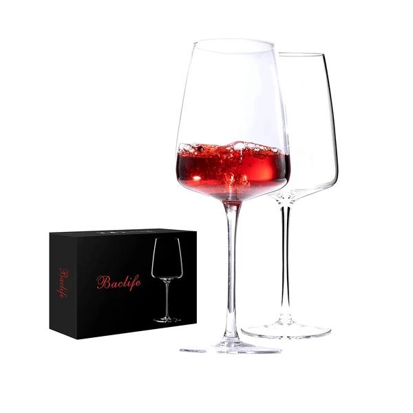 Hand Blown Crystal Bordeaux Wine Glass Set