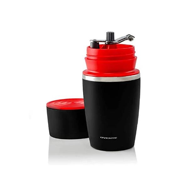 Ovente 2-in-1 Portable Grinder and Coffee Maker