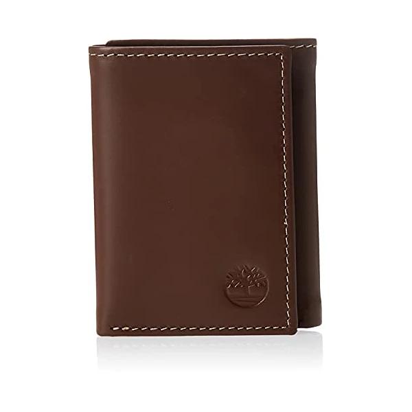 Timberland Men’s Leather Trifold Wallet with ID Window