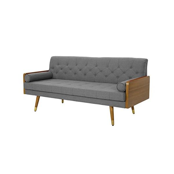 Christopher Knight Home Aidan Mid Century Modern Tufted Fabric Sofa