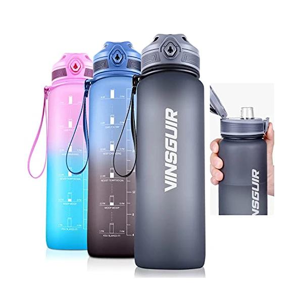32 oz Water Bottle with Motivational Time Marker
