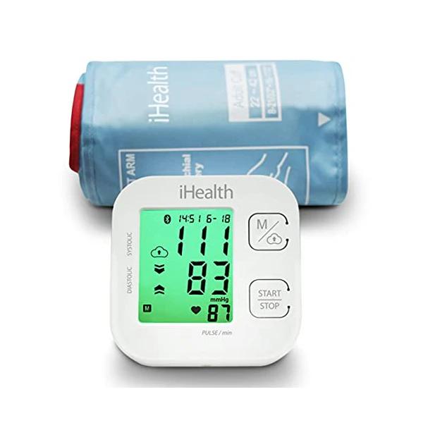 iHealth Track Smart Upper Arm Blood Pressure Monitor, Adjustable Cuff Large Arm Friendly