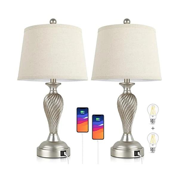 Set Of 2 Touch Control 3-Way Dimmable Table Lamps