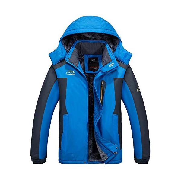 Men's Waterproof Fleece-Lined Hooded Jacket