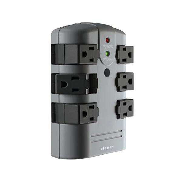 Belkin 6-Outlet Pivot-Plug Surge Protector w/ Wall Mount