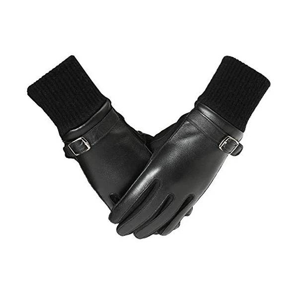 Touchscreen Womens Winter Genuine Leather Gloves
