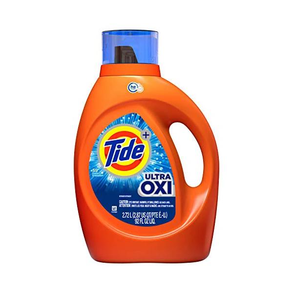 Tide Ultra Oxi Liquid Laundry Detergent Soap, High Efficiency (HE), 59 Loads