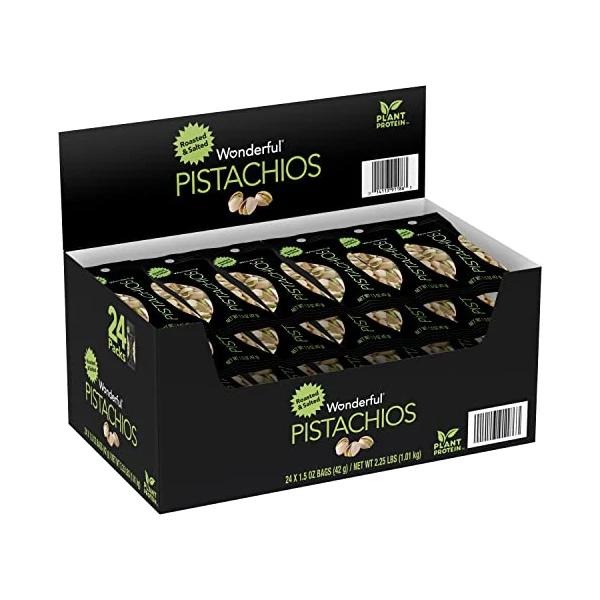 24 Bags of Salted Wonderful Pistachios