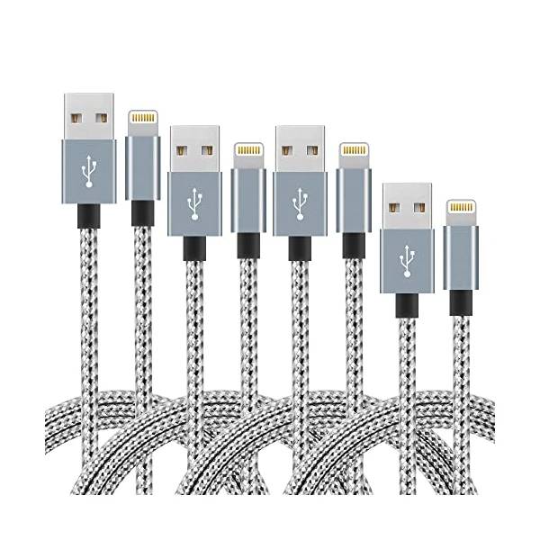 4Pack (3ft 6ft 6ft 10ft) iPhone Charger Cables