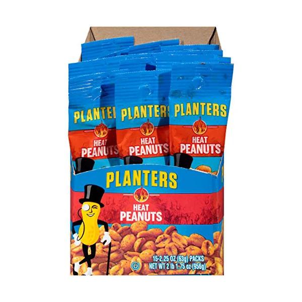 15 Bags Of 2.25oz Planters Heat Peanuts