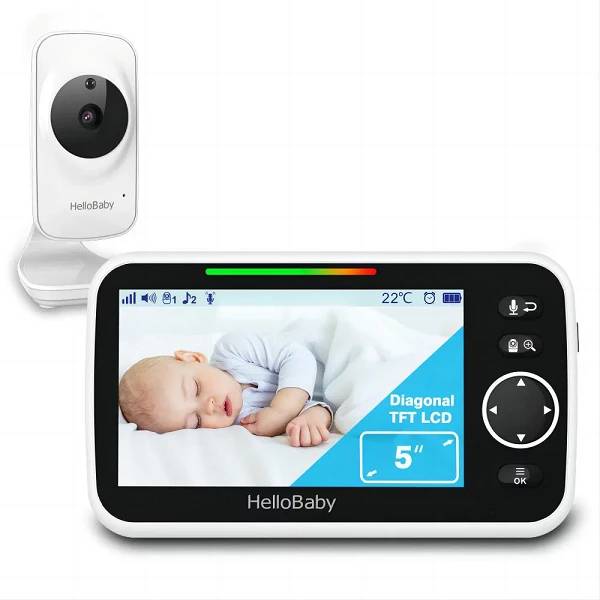 Baby Monitor with 5 inch Large Screen