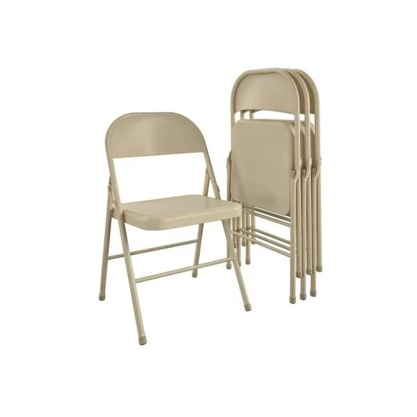 Set of 4 Mainstays Steel Folding Chairs (2 Colors)